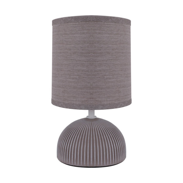 Lampka stołowa wys.23,5cm (ceramika+tkanina) - PASMA E14 BROWN