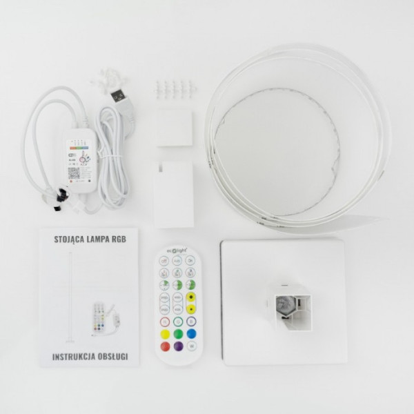 Stojąca Lampa RGB muzyczna TUYA BIAŁA  EC20545