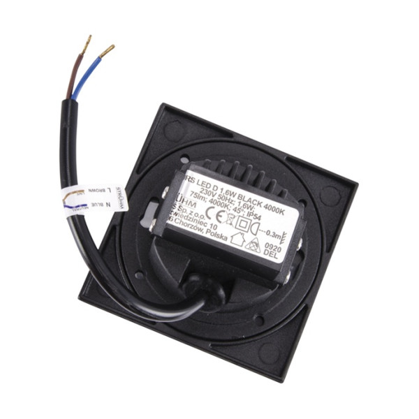 KURS LED D 1,6W BLACK NW, 230V (03909)