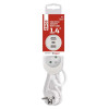 P0211E  Przedłużacz 1,4 m: 2 gniazda + 2×USB-A + 1×USB-C,  biały, 3x1,5 mm2