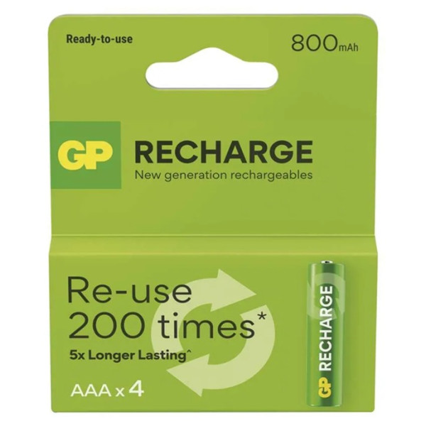 Akumulator AAA (R03) Ni-MH Recharge 800mAh 1,2V 80AAAHCLV-2GTLB4 (cena za 4 szt.)