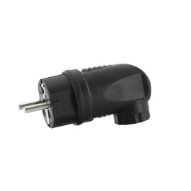 Wtyczka kątowa IP44, 2P+Z, 16A czarny WT-44H/K