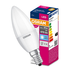 Żarówka LED E14 4,9W (zamiennik 40W) 470lm - świeczka 230V 4000K (neutralna-biała) - LED VALUE CL B 40 OSRAM