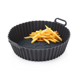 Wkład do frytkownicy Air Fryer beztłuszczowej silikonowy szary 20 cm