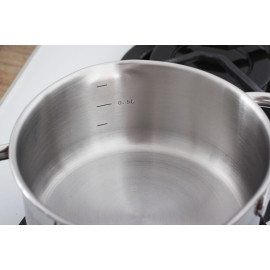 Garnek ze stali nierdzewnej z pokrywką SSW COMFORT 1,0L  śr. 14cm