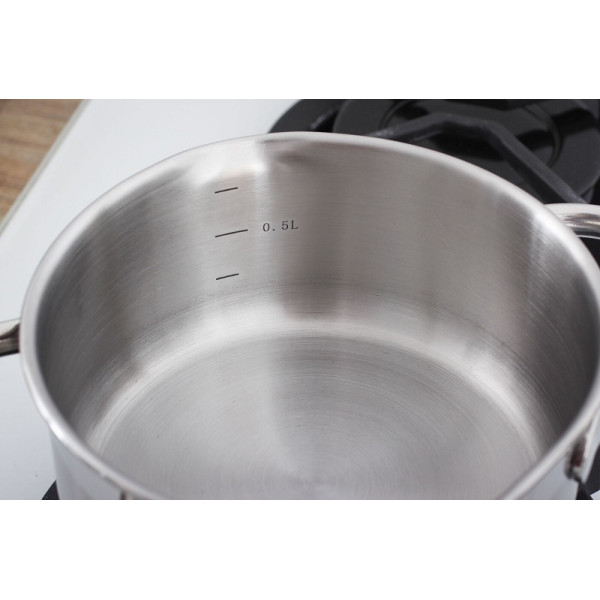 Garnek ze stali nierdzewnej z pokrywką SSW COMFORT 1,0L  śr. 14cm