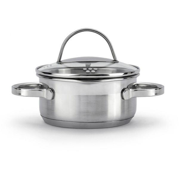 Garnek ze stali nierdzewnej z pokrywką SSW COMFORT 1,0L  śr. 14cm