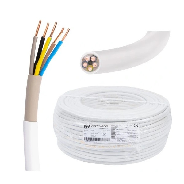 YDY 5x1,5 ELEKTROKABEL przewód 450/750V (100mb)  