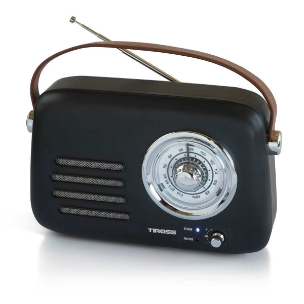 Tiross radio retro z odtwarz. BT-USB TS-466, FM ,1500mAh,Bluetooth 5.3,BT, USB, Linie-in [507671]