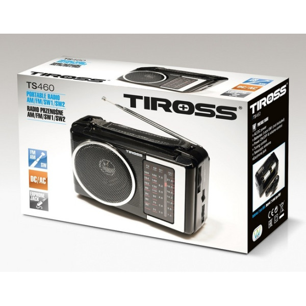 Radio turystyczne przenośne FM/AM/SW1-2 230V/R20 - TS460 Tiross