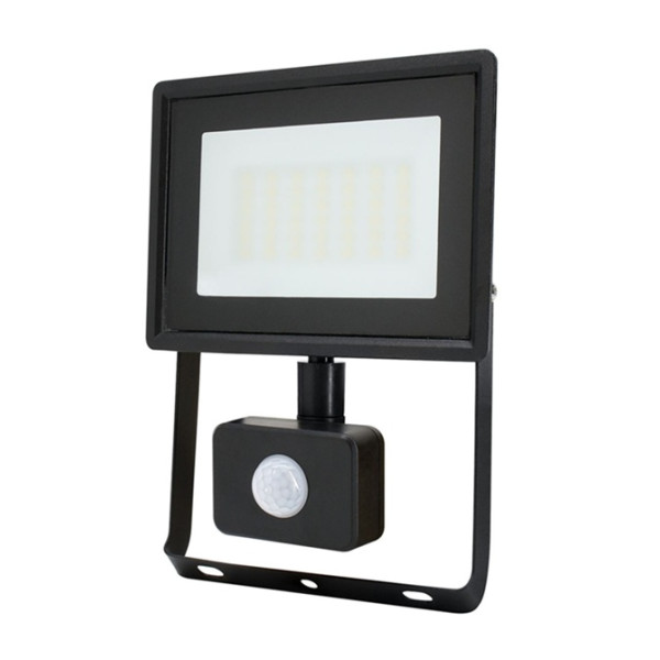 KASTEL2 naświetlacz LED   30W 6500K 2550LM IP65 CZARNY CZ. PIR