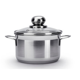 Garnek ze stali nierdzewnej 3,6L, 20cm, z pokrywką - SSW CITY 