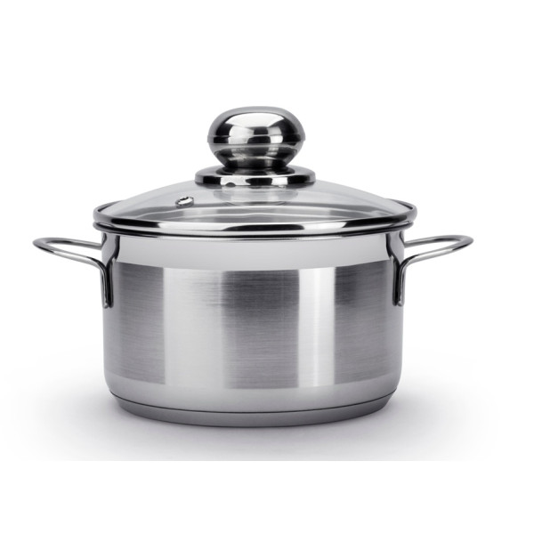Garnek ze stali nierdzewnej 3,6L, 20cm, z pokrywką - SSW CITY 