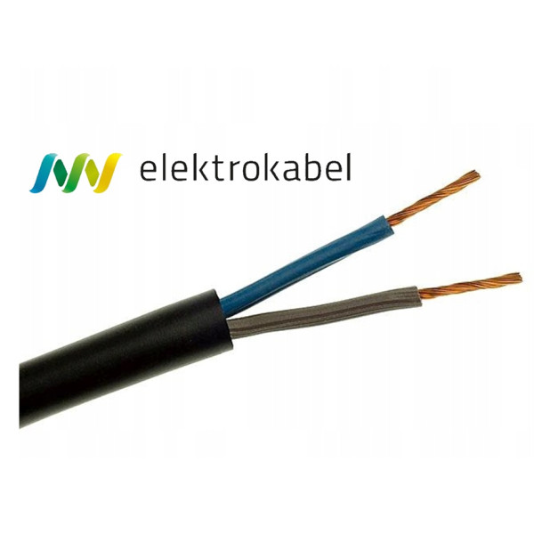 OMY 2x1 czarny ELEKTROKABEL przewód H03VV-F (100mb)  