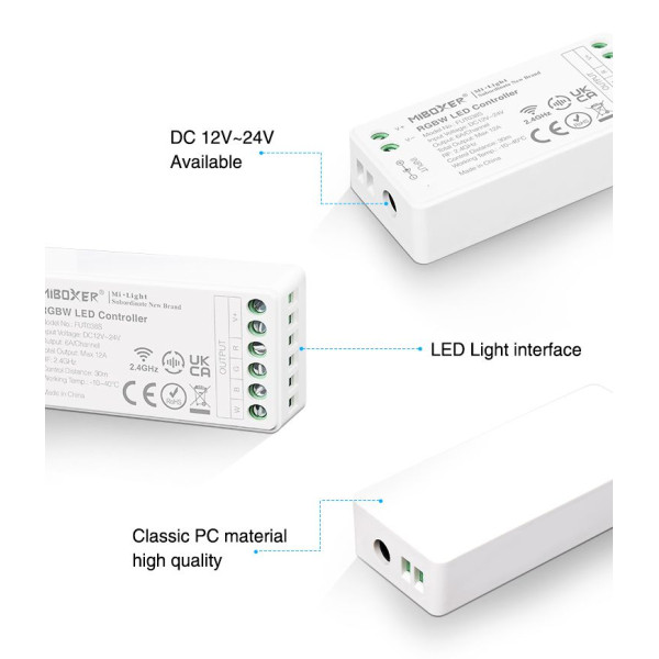 Sterownik RGBW 12V-24VDC 12A FUT038S 