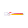 Złącze taśmy LED 10mm z przewodem transparentne 3pin 3.5A ZBCI-10XB-3