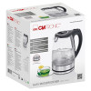 Czajnik elektryczny szklany bezprzewodowy 1,7L - Clatronic WKS 3744 G