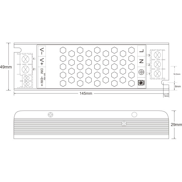 Zasilacz stałonapięciowy 24V 100W ściemnialny TRIAK, 0/1-10V MPC-100-24-D