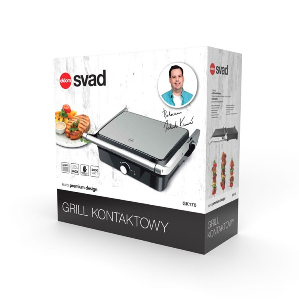 Grill kontaktowy 2w1 2000W - GK170 Eldom