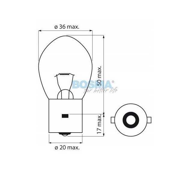 ŻARÓWKA 24V 35W BA20S (KOGUT) BOSMA