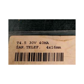 T4.5 30V 40MA Żarówka telefoniczna 4x16mm
