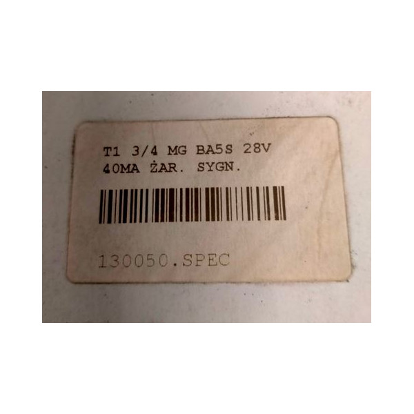 T1 3/4 MG BA5S 28V 40MA ŻAR. SYGN. MG06280401