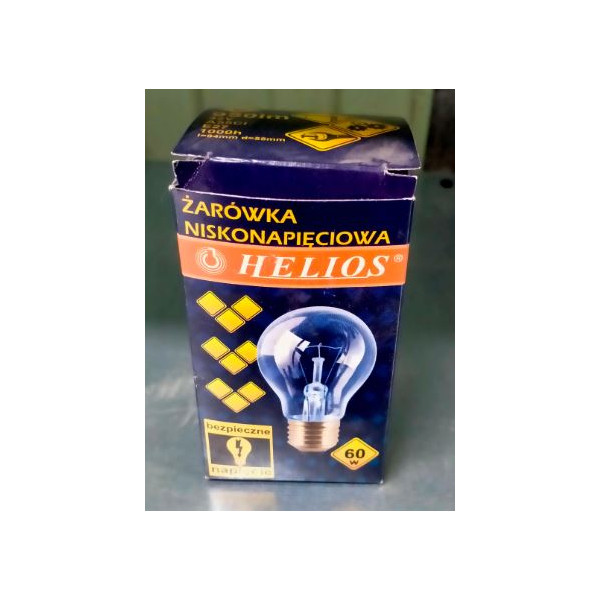ŻARÓWKA NISKONAPIĘCIOWA 42V 60W E27 950LM przezroczysta HELIOS