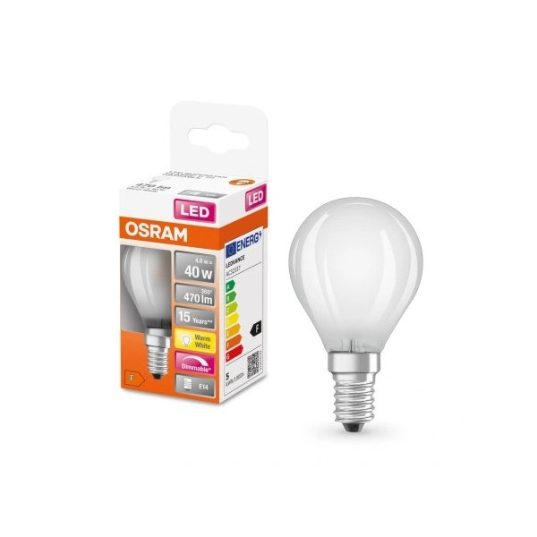LED Superstar Classic P 40 DIM 4.8W 827 Frosted E14 ściemnialna (ciepła-biała)