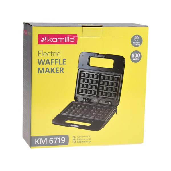Gofrownica 800W czarna - 6719 Kamille