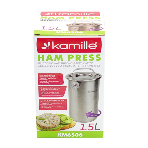 Szynkowar 1,5L (10x19,5cm) + termometr + worek - 6506 Kamille