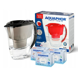Dzbanek filtrujący Aquaphor Amethyst 2,8l czarny +3 wkłady B100-25