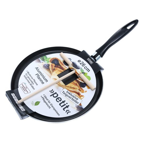 Patelnia do naleśników 26cm + wałek do ciasta, indukc - PETIT SSW