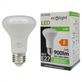 Żarówka LED E27 R63 - 10W 900lm - 230V 3000K (ciepło-biała) - EC79470 Eco Light