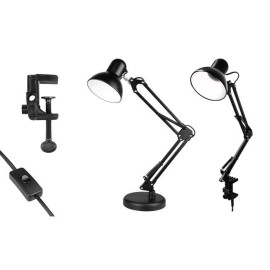 Lampa biurkowa kreślarska Lena E27 czarna
