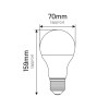 Żarówka LED A70 E27 20W ( 130W) 2043lm 3000K - INQ ELA074WW