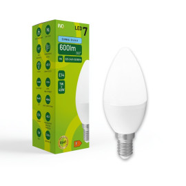 Żarówka LED C37 E14 7W ŚWIECA 600lm 6500K INQ ELB045CW
