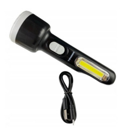 Tiross latarka LED ładowalna TS-1856, 2w1, 3W COB, 180lm, 1200mAh, micro-USB [507077]