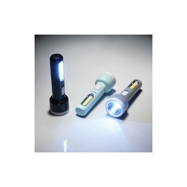 Tiross latarka LED ładowalna TS-1856, 2w1, 3W COB, 180lm, 1200mAh, micro-USB [507077]