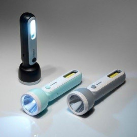 Tiross latarka LED ładowalna TS-1854, 2w1, 3W, 180lm,1W COB, aku 1200mAh [506919]