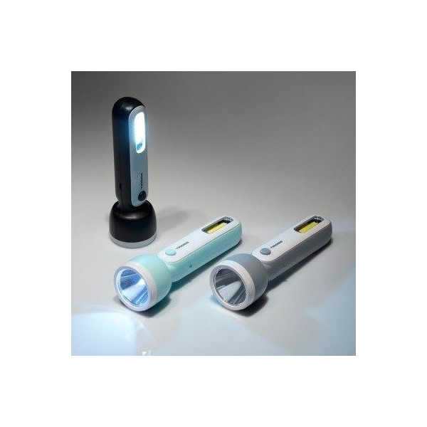Tiross latarka LED ładowalna TS-1854, 2w1, 3W, 180lm,1W COB, aku 1200mAh [506919]