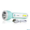 Tiross latarka LED ładowalna TS-1854, 2w1, 3W, 180lm,1W COB, aku 1200mAh [506919]