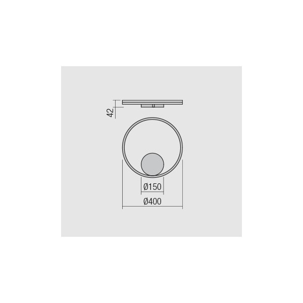 Kinkiet ring / pierścień REDO ORBIT mosiądz LED 28W 3000K średnica 400mm