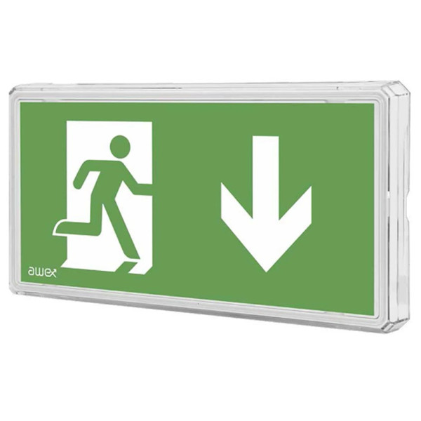 EXIT S IP65 ECO oprawa  LED 1W 1h jednozadaniowa biała ETS/1W/E/1/SE/PT/WH