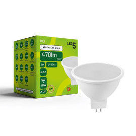 Żarówka LED MR16 5W (zamiennik 40W) 470lm 12V 4000K (neutralno-biała) 120ST GU5,3 - ELR130NW INQ