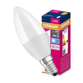 Żarówka LED E14 7,5W (zamiennik 60W) 806lm - świecowa 230V 4000K (neutralno-biała) - LED VALUE CL B 60 OSRAM