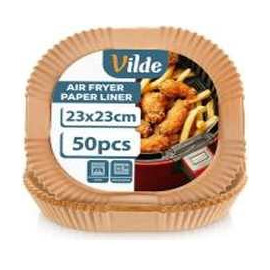 50x Papier do pieczenia wkład do frytownicy AIRFRYER 20x20cm 