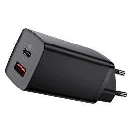 Ładowarka sieciowa 65W GaN2 1xUSB-C + 1xUSB czarna - Lite PD Baseus