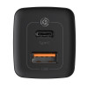 Ładowarka sieciowa 65W GaN2 1xUSB-C + 1xUSB czarna - Lite PD Baseus