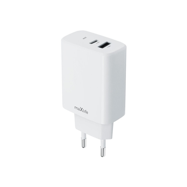 Ładowarka sieciowa 20W 1x USB-C + 1x USB-A biała - MXTC-10-20AC 
