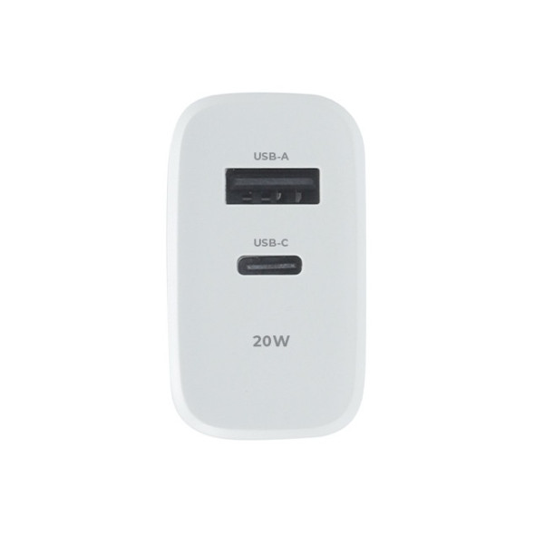 Ładowarka sieciowa 20W 1x USB-C + 1x USB-A biała - MXTC-10-20AC 